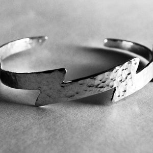 Silver Lightning Bolt Cuff Bracelet image 6