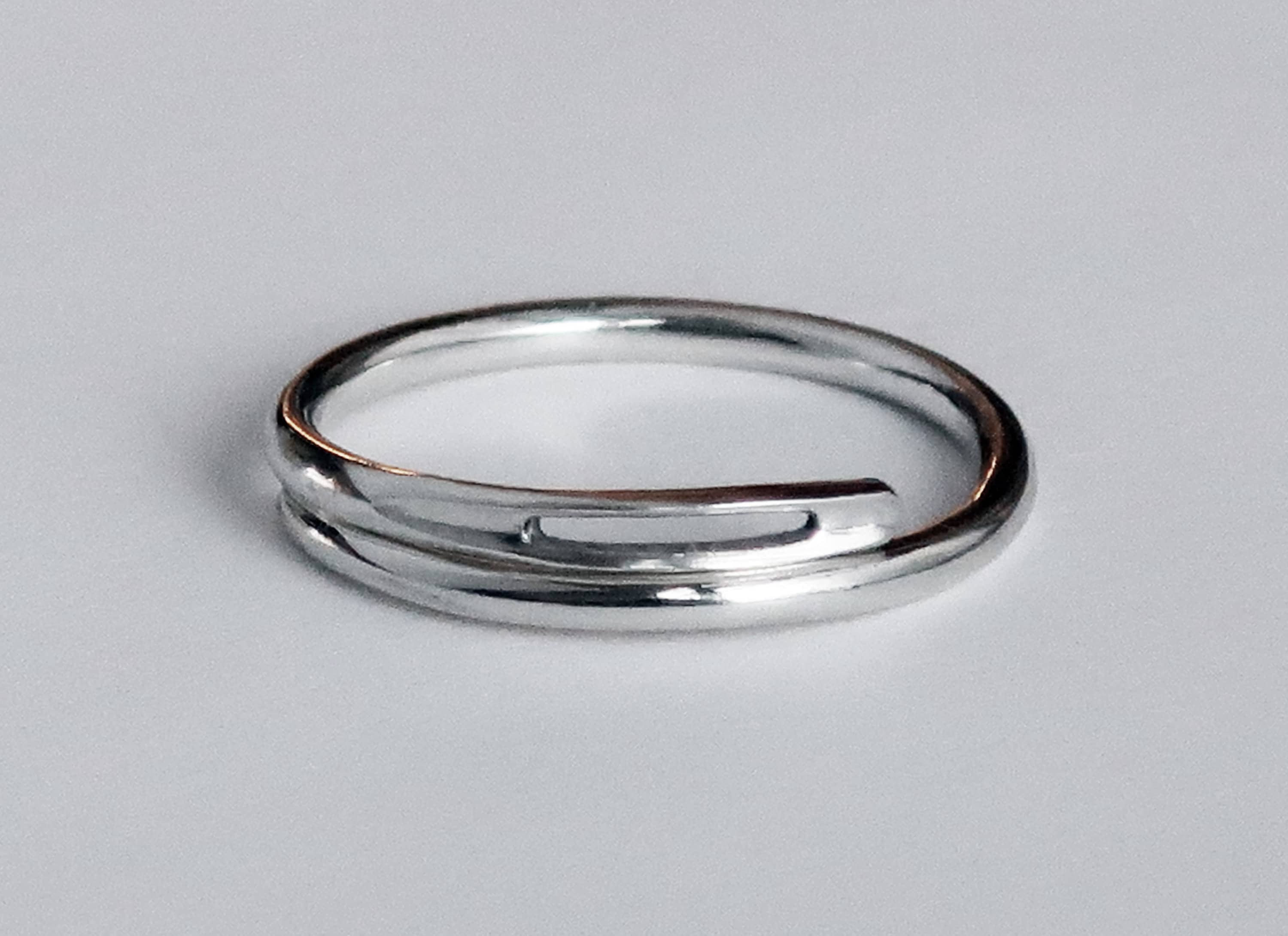 Solid sterling silver Thick Needle Ring
