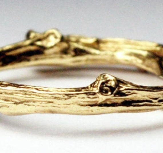 Custom for Katie-Payment 2 of 3 for Size 13.5 Tompkins Square Park Gold Twig Ring -closed circle-14k Yellow gold