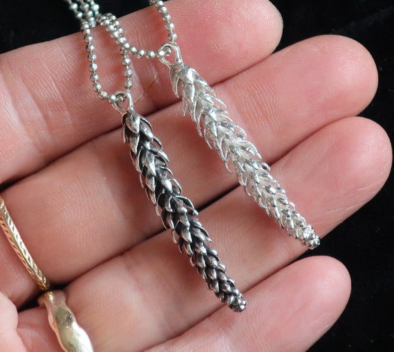 Sterling Silver Norfolk Pine Branch Necklace