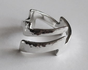 Sterling Silver Lightning Bolt Ring