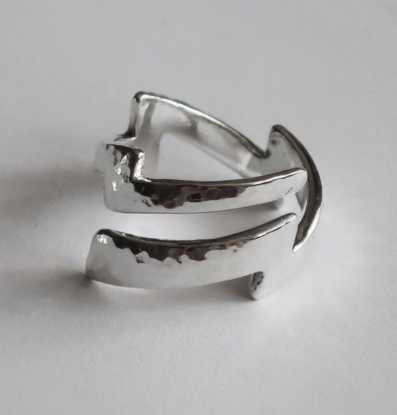 Sterling Silver Lightning Bolt Ring
