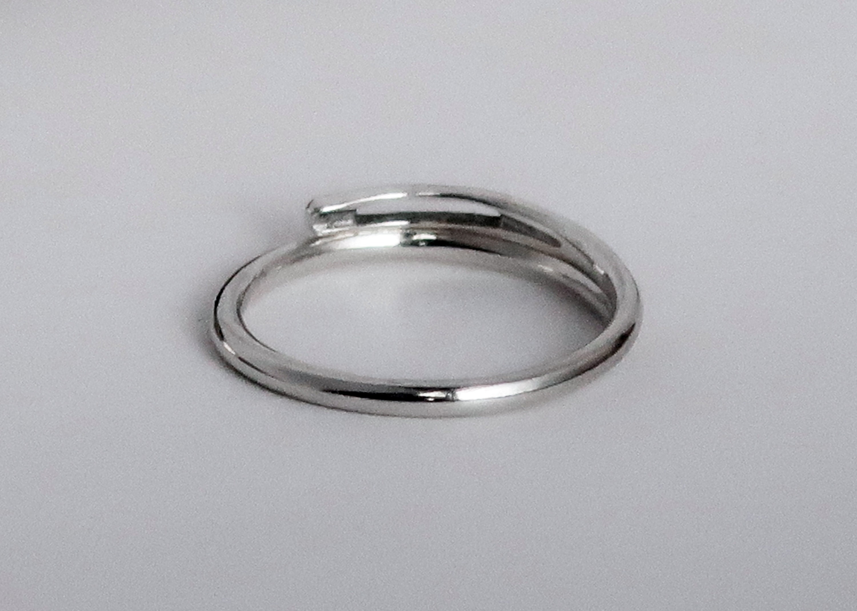 Solid sterling silver Thick Needle Ring