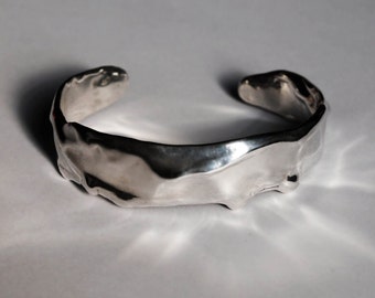 Sterling Silver Melt Cuff