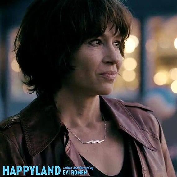 Lightning Bolt, Sterling Silver, Hammered,  Flash, Bar Necklace 18" length-as seen in Happyland Film