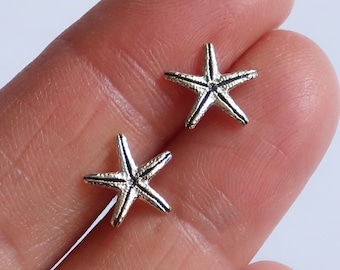 Sterling Silver Small Starfish Earrings