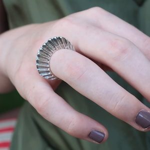 Sterling Silver Scallop Ring