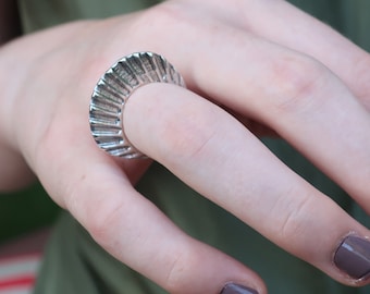 Sterling Silver Scallop Ring