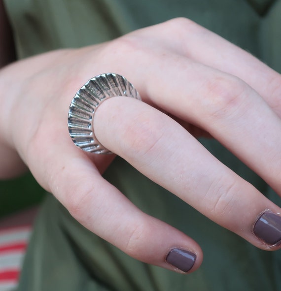 Sterling Silver Scallop Ring