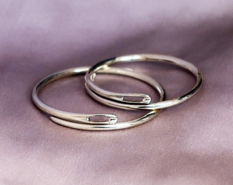 Solid sterling silver Thin Needle Ring