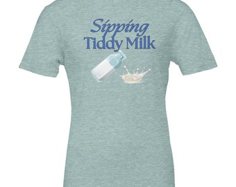 Sipping Tiddy Milk Premium Unisex Crewneck T-shirt