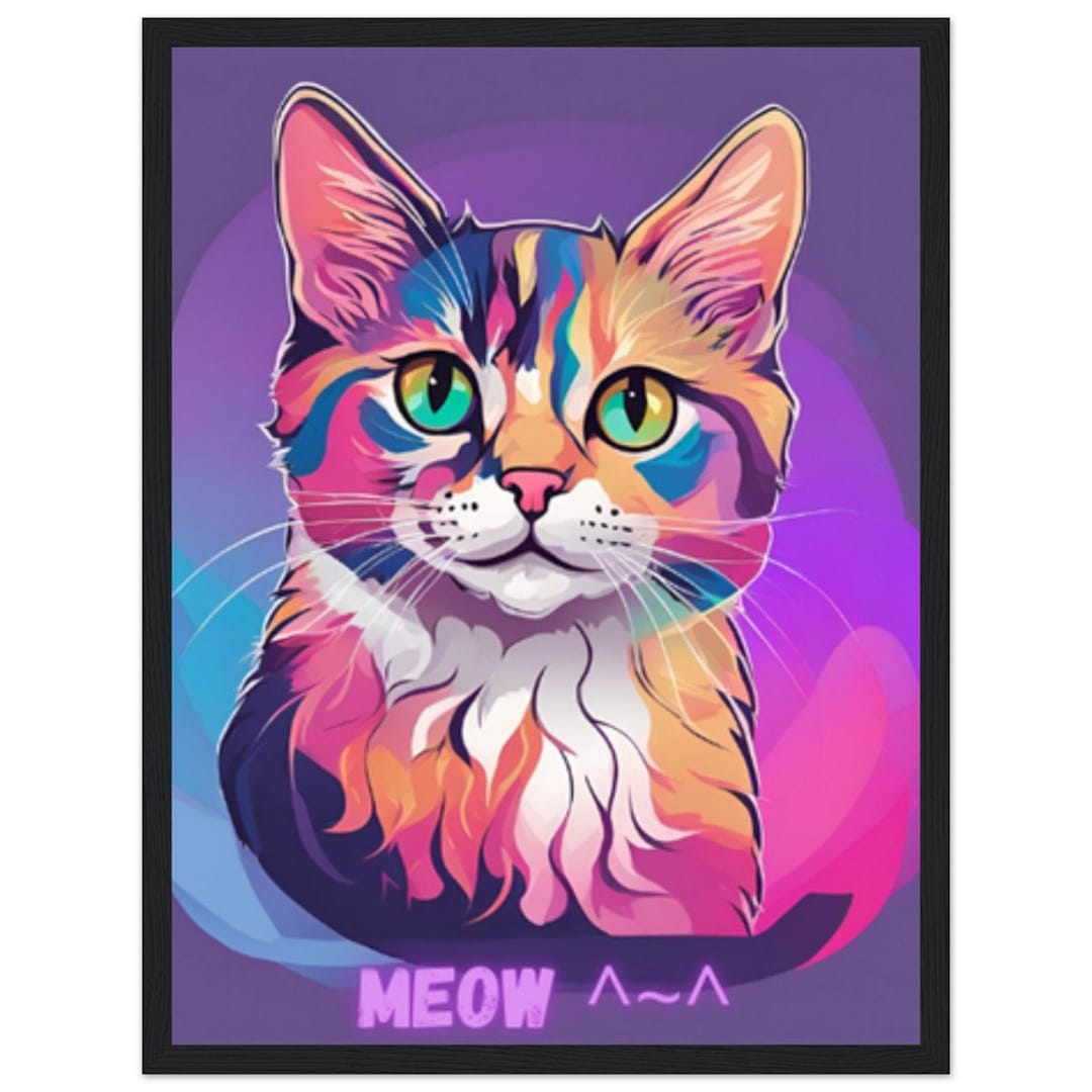 Poster con cornice in legno con carta opaca di qualità superiore