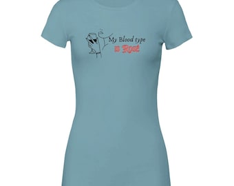 My Blood Type is Rose Premium Womens Crewneck T-shirt