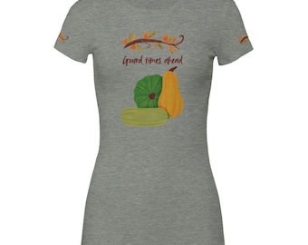 Gourd Times Ahead Premium Womens Crewneck T-shirt