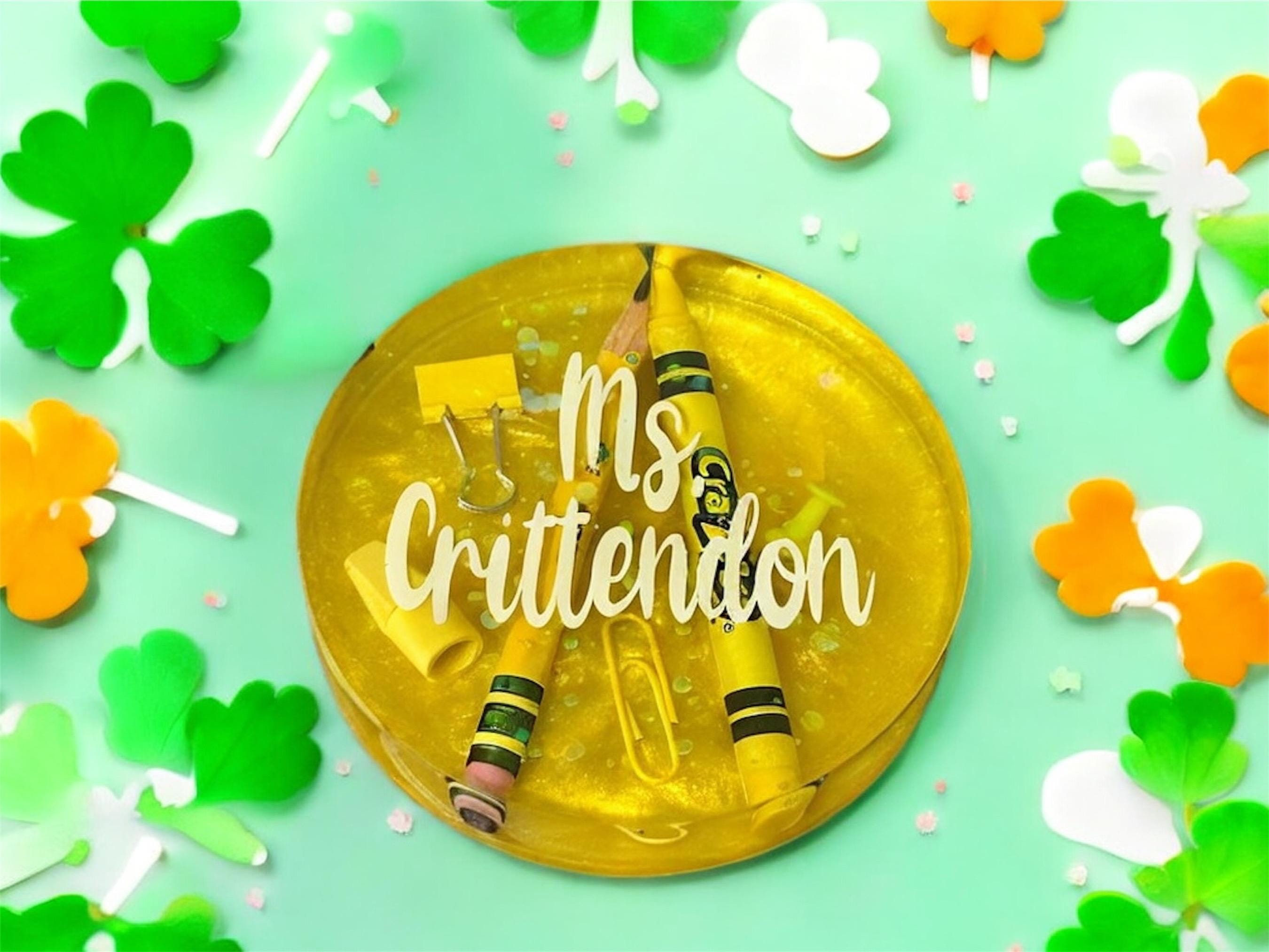 Personalized Teacher Epoxy Resin Coaster, Custom Name Gift - Etsy