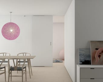 Handmade Recycled Polyester Pendant Light: Customizable Globe Lighting