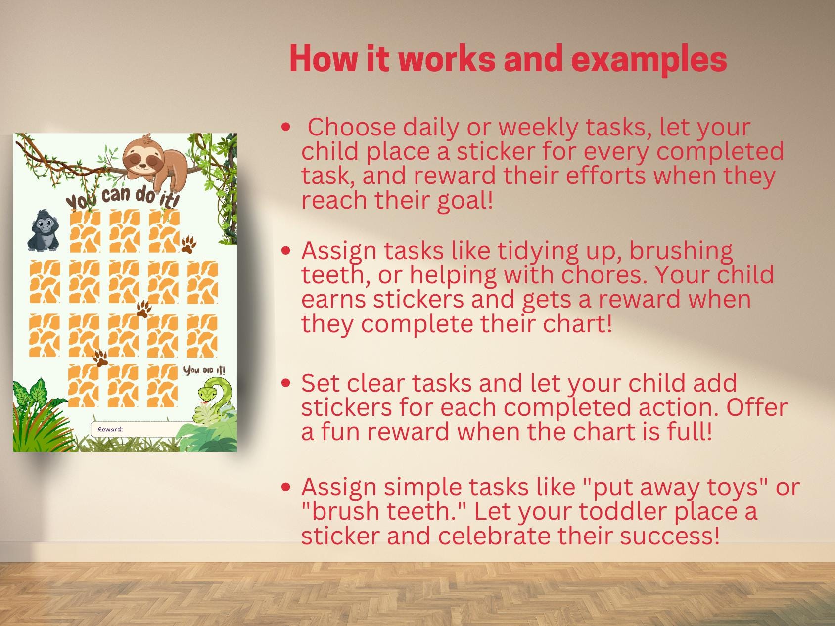 Kids Chore Chart Printable – Behavior & Reward Chart for Good Behavior ...