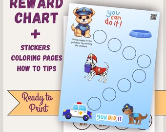 Chore Chart for Kids Bluey Design, Reward Chart, Behavior Tracker, Responsibility Chart, Printable A4 for Toddler & Classroom Use