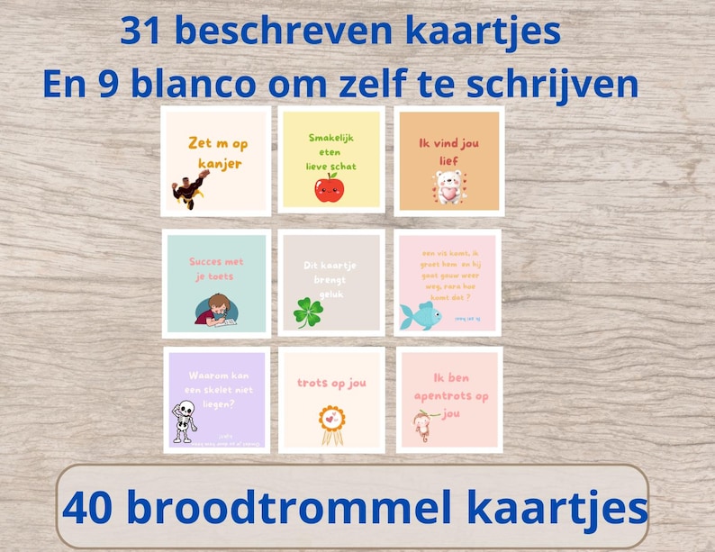 Dutch Lunchbox Notes for Kids With Sweet or Encouraging Message - Etsy