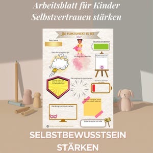 Printable Self-Consciousness Worksheet for Children | Emotions Reflexion Coaching Tool | Canva PDF | School & Child Therapy Vorlage A4