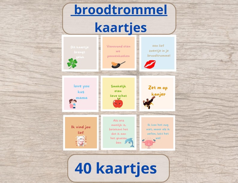 Dutch Lunchbox Notes for Kids With Sweet or Encouraging Message - Etsy