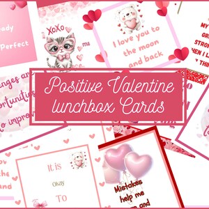 Tarjetas de San Valentín para loncheras para niños: lindas notas de San Valentín para loncheras escolares: mini notas de amor para niños: mensajes divertidos para loncheras para niños