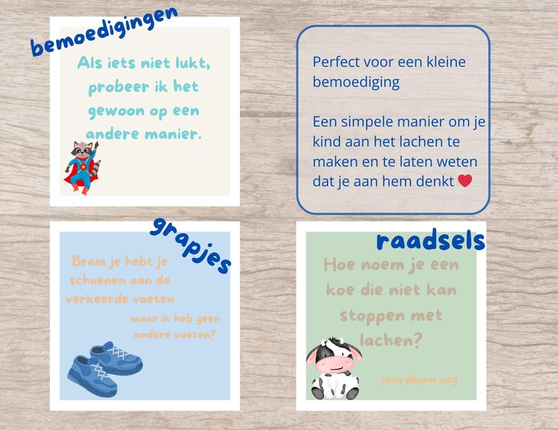 Dutch Lunchbox Notes for Kids With Sweet or Encouraging Message - Etsy