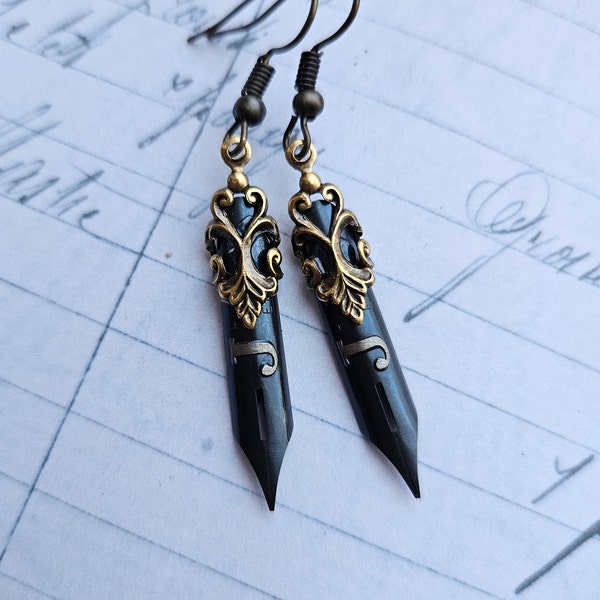 Pen Nib Earrings Etsy