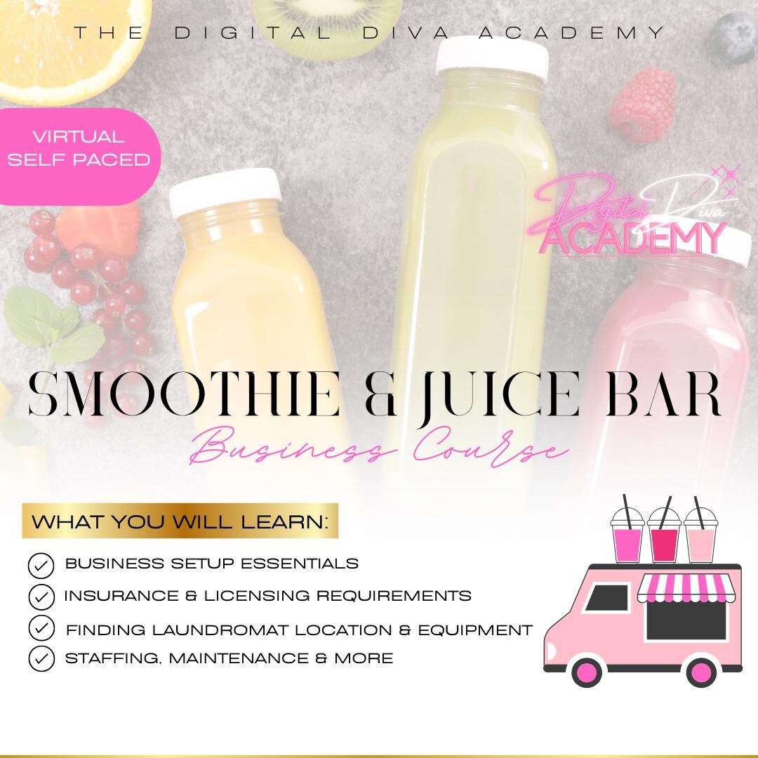 How to Start a Smoothie &amp; Juice Bar | Beverage Business Mini Course - Etsy