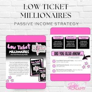 Miljonairs met een laag ticket | Digitale marketinggids voor hoge verkopen | Snel goedkope aanbiedingen verkopen | Passiefinkomensstrategie