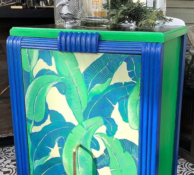 Vintage Hand Painted Furniture Palm Etsy