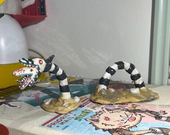 Handmade Beetlejuice Sandworm Figure