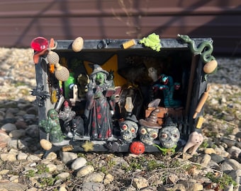 Original Witch ShadowBox Wall Art Sculpture