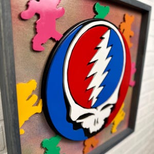 Grateful Dead Wall Art | Greateful Dead Skull | Dancing Bears Wall Art | Wall Decor | Tye Dye | Grateful Dead Dancing Bears