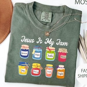 Comfort Colors® Jesus Is My Jam, Christian Shirt, Christian Gift, JESUS Christ Shirt, Christmas Gift For Christian, Jesus Women Shirt