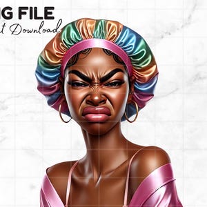 Funny Stink Face Png Black Girl Clipart Sassy Stink Face Sarcasme Respect Respectly Stink Melanine Black Women Sublimatie Digitale Download
