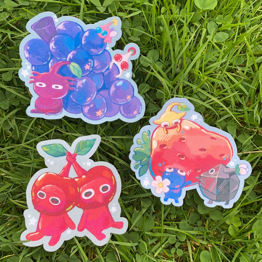 PREORDERS Pikmin Fruit Stickers 7cm