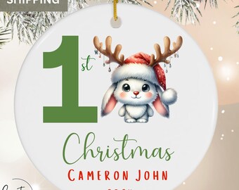 Babys First Christmas Ornament Personalized First Christmas Ornament Baby Christmas Ornament Custom Baby Ornament
