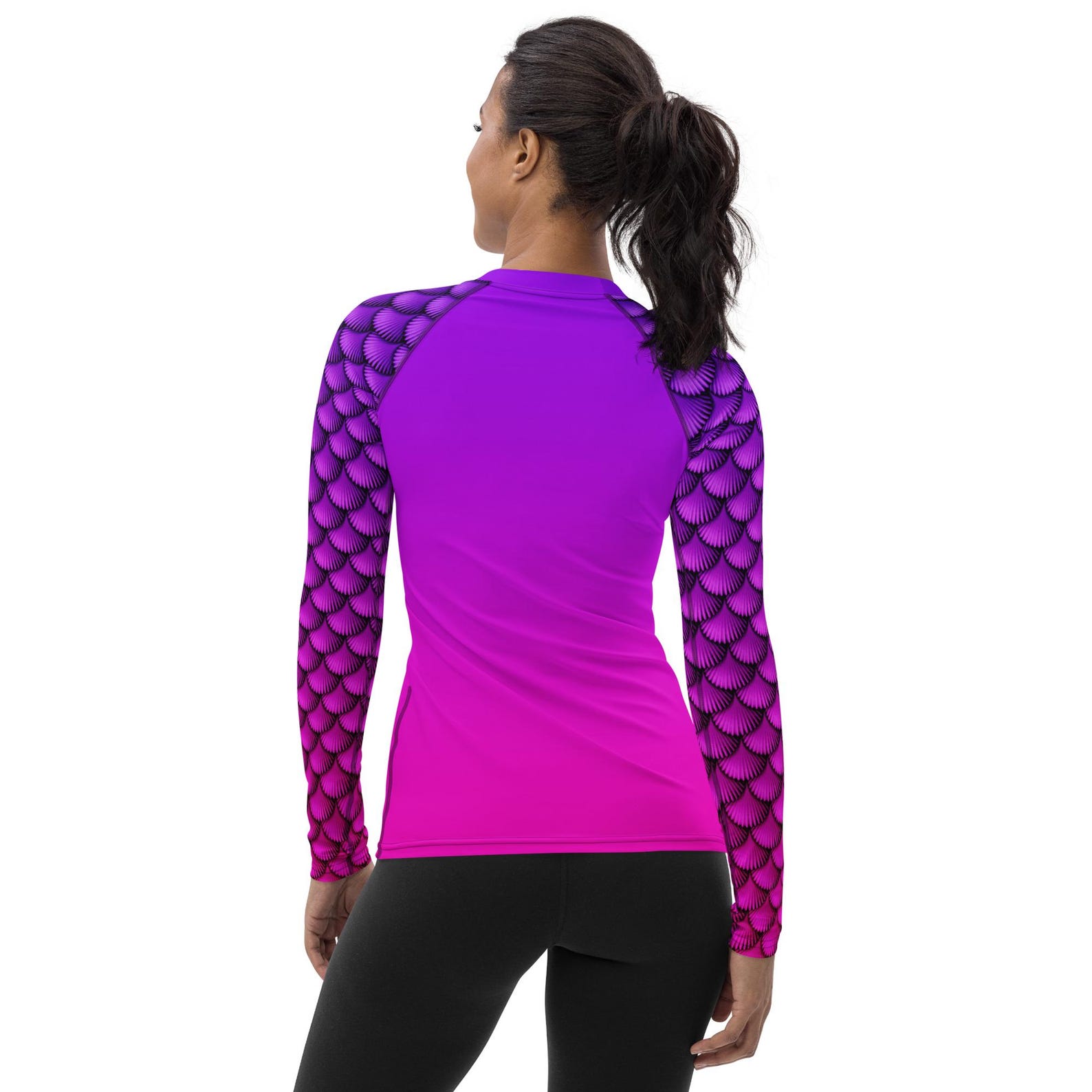 Women's Mermaid Rash Guard, Mermaid Rash Guard, Mermaid Scales Rash ...