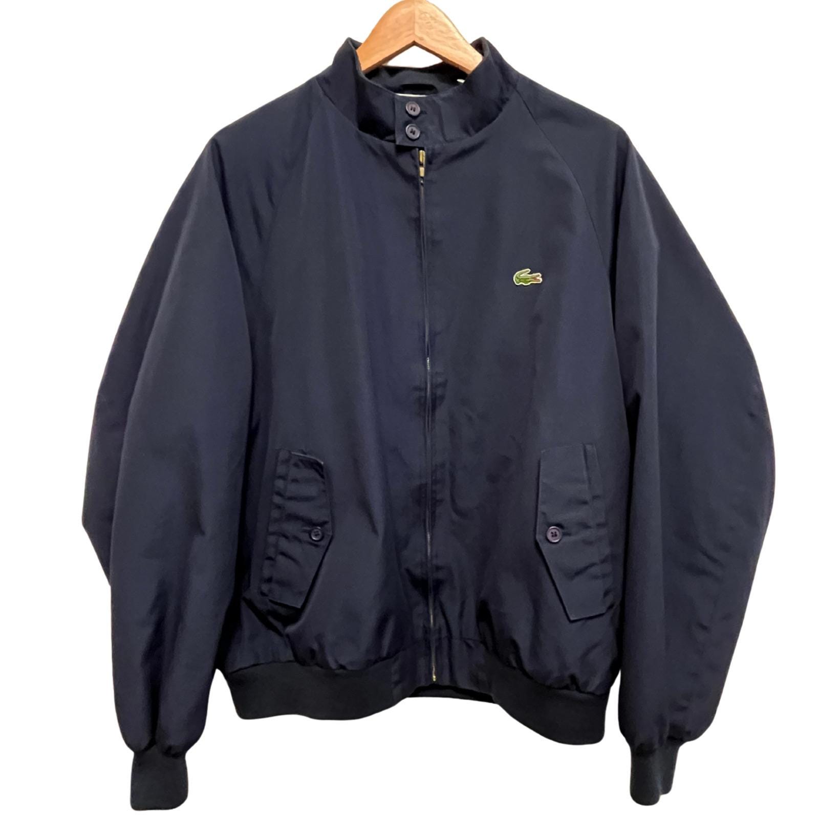 Vintage 80s Izod Lacoste Harrington Jacket L Blue Plaid Crocodile