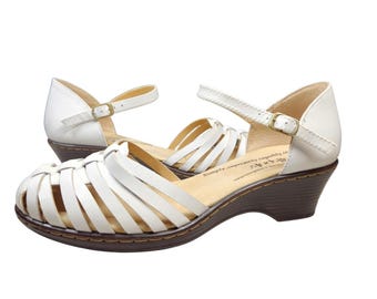 Retro Softspots Leather Woven Huarache Sandals Fisherman Cottagecore Twee 90s 7