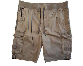 Y2K Monument Mens Cargo Shorts Size M Gray Cotton Utility Gorpcore Vintage 2000s