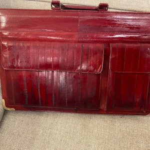 Véritable vintage sang de boeuf car porte-documents/sac/organisateur