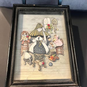 Vtg Anton Pieck 3D Art Wood Box Purse Mid Century 1960&#39;s Stagecoach Scenery
