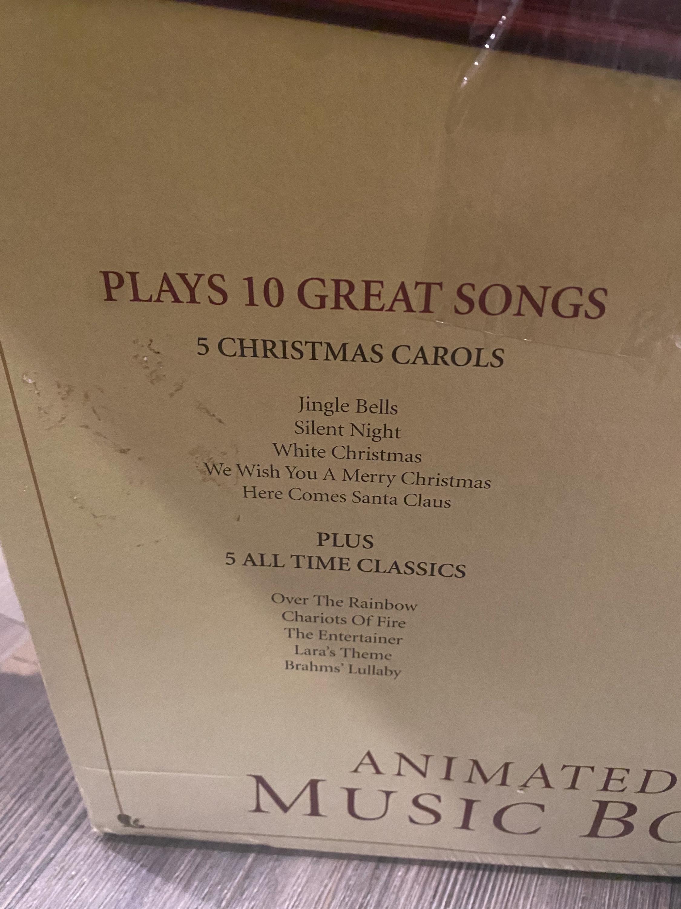Mr Christmas Gold Label Animated Music Box 10 Metal Disc