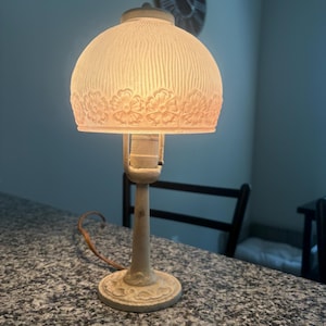 Antique Aladdin Painted Cast Iron Lamp