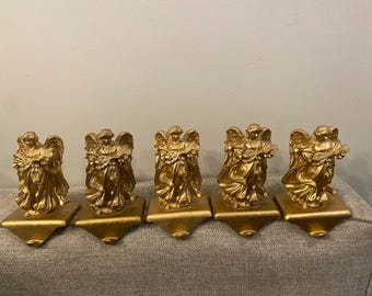 Christmas Angel w/harp Stage stocking holder