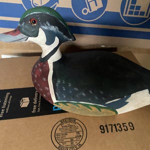 Vintage carved duck
