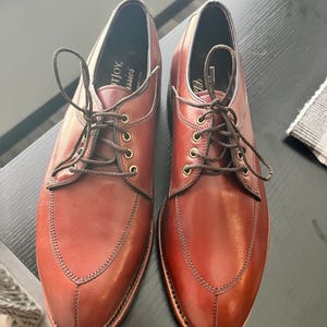 VINTAGE FootJoy Classics Cognac Leather Norwegian split-toe golf shoes Mens