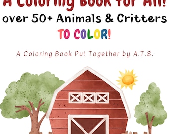 Farm Animals Coloring Book: Fun Educational Pages (Digital Download)